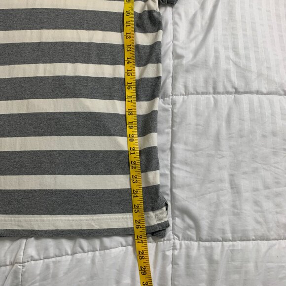 Abercrombie & Fitch Men’s Grey & White Striped T-Shirt – Tagged XXL (Fits Like L - Picture 6 of 9